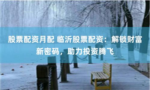 股票配资月配 临沂股票配资：解锁财富新密码，助力投资腾飞